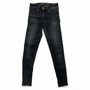 American Eagle Hi-Rise Jegging Jeans | Dark Wash | Size 4 Long | VGUC